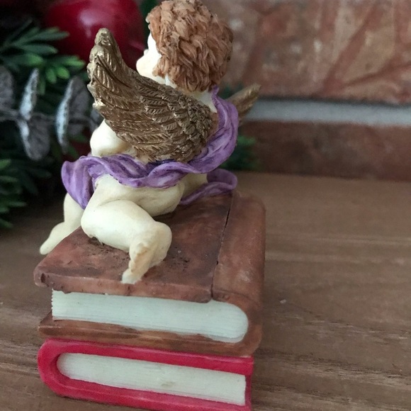Rare Vintage Cherub Playing Harp Trinket Box - Picture 4 of 6